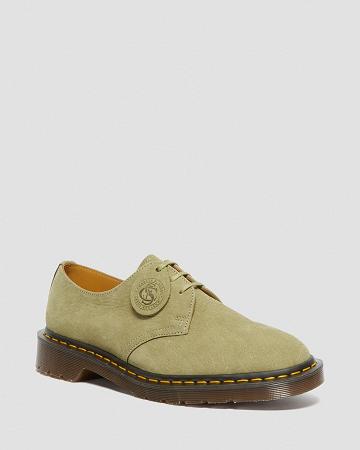 Dr Martens 1461 Made in England Nubuck Leren Oxford Schoenen Heren Groen | NL 218EBC